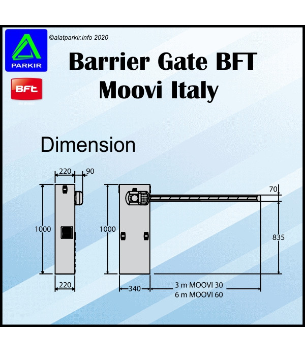 Barrier Gate BFT Moovi Italy
