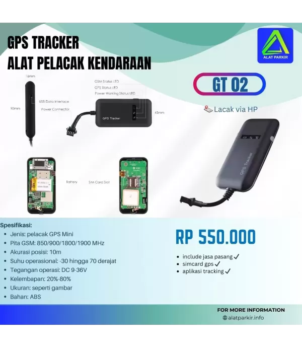 GPS Tracker GT02 Pelacak Motor Mobil