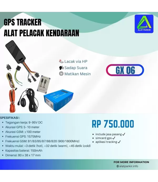 GPS Tracker GX06 Pelacak Motor Mobil