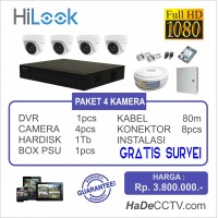 Paket CCTV Hilook 4 Kamera