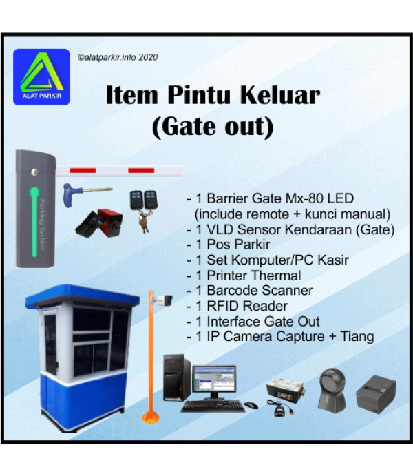 Paket Murah Alat Parkir Emoney 1 Masuk 1 Keluar Murah