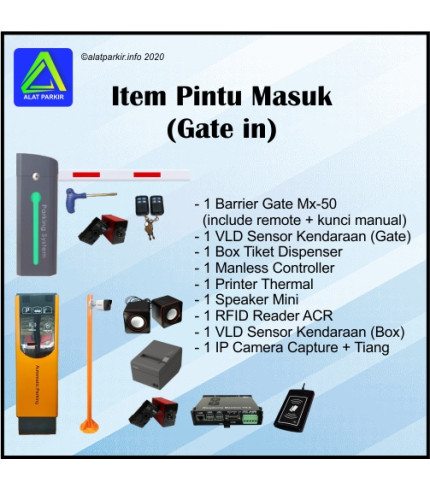 Paket Murah Alat Parkir Emoney 1 Masuk 1 Keluar Murah