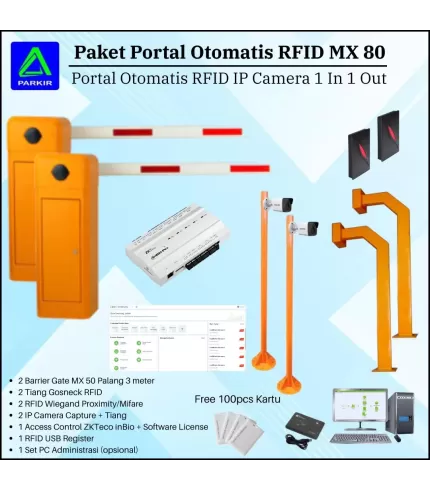 Paket Portal 1 In 1 Out MX50 RFID CCTV