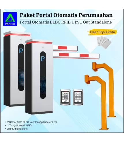 Portal Otomatis Perumahan 1 in 1 out RFID Standalone