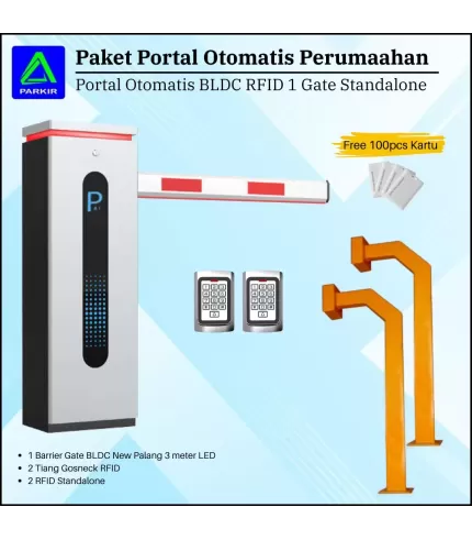 Portal Otomatis Perumahan 1 Gate RFID Standalone