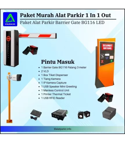 Paket Alat Parkir Berbayar 1 Masuk 1 Keluar BG116