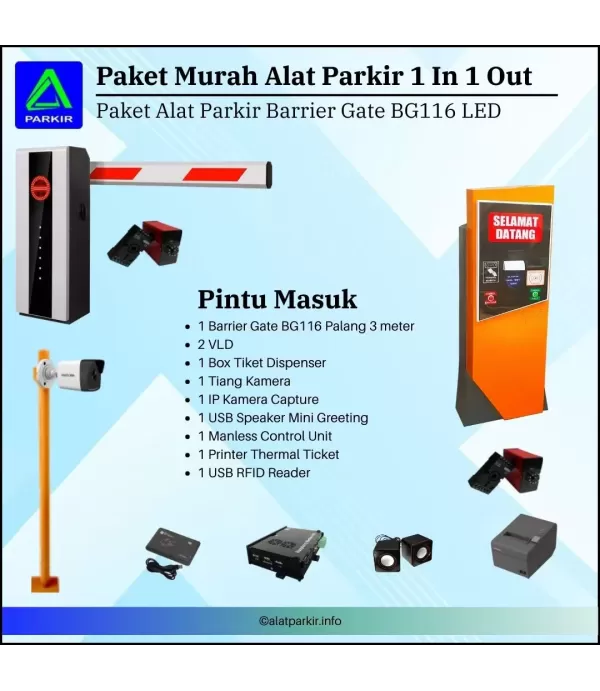 Paket Alat Parkir Berbayar 1 Masuk 1 Keluar BG116