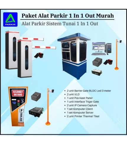 Paket Palang Parkir Berbayar 1 Masuk 1 Keluar Murah