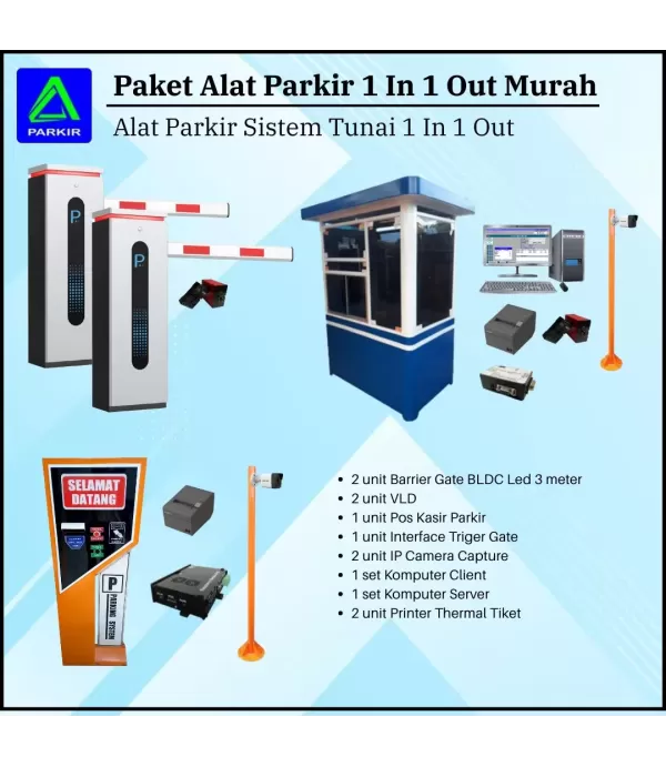 Paket Palang Parkir Berbayar 1 Masuk 1 Keluar Murah