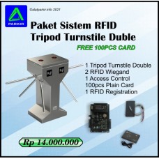 Paket Sistem RFID Tripod Turnstile Double