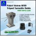 Paket Sistem RFID Tripod Turnstile Double