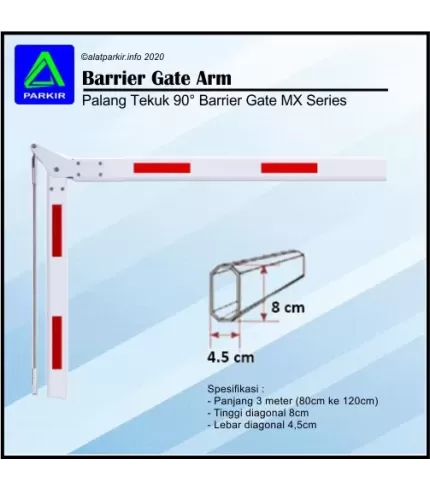 Palang Barrier Gate Tekuk 90 Derajat 3M