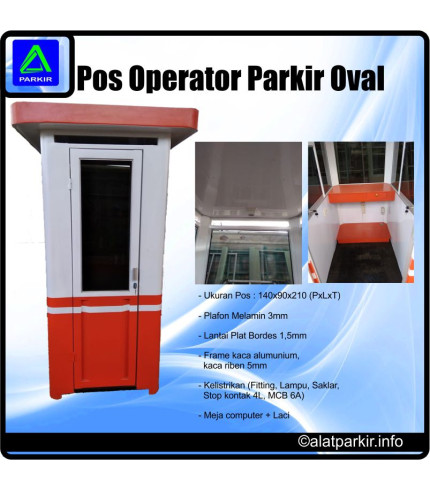 Pos Parkir Single Bentuk Oval