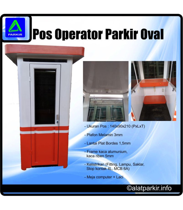 Pos Parkir Single Bentuk Oval