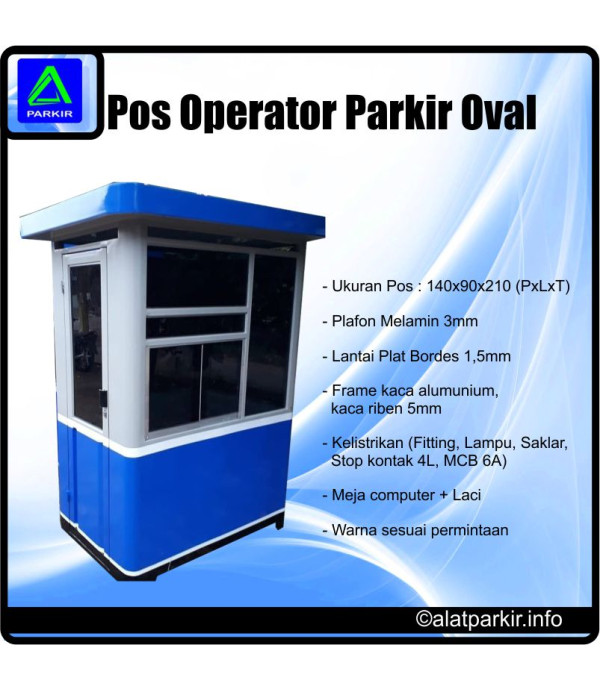 Pos Parkir Single Bentuk Kotak