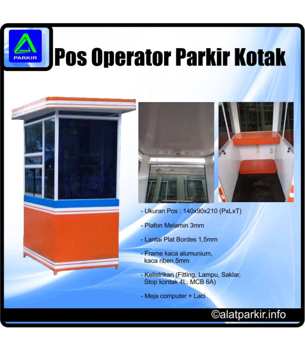 Pos Parkir Single Bentuk Kotak