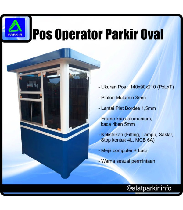 Pos Parkir Single Bentuk Oval