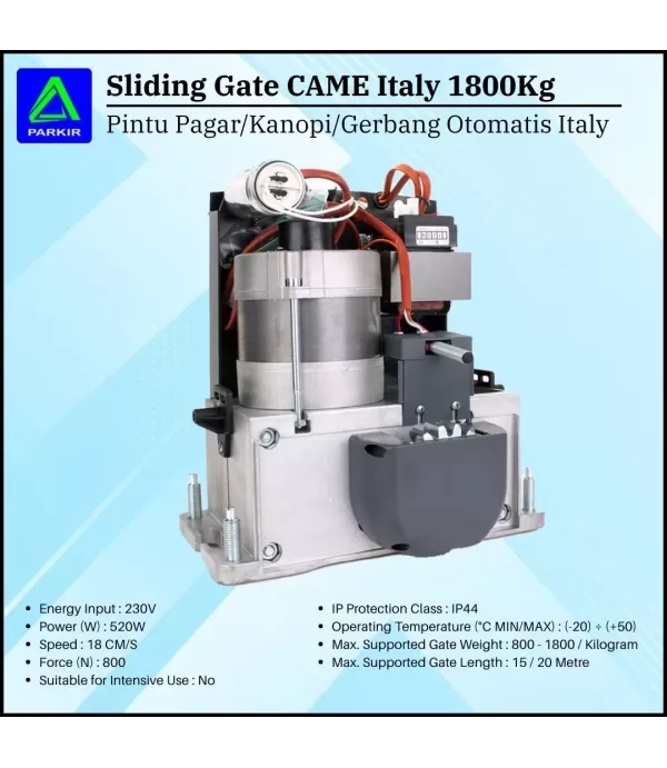 Mesin Gerbang Pabrik Sliding Gate Came Italy 2,5 Ton