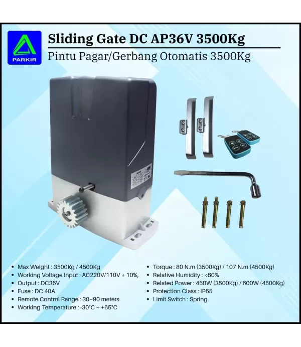 Sliding Gate DC 36V AP 3500Kg