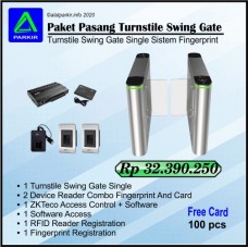 Paket Fingerprint Turnstile Swing Gate