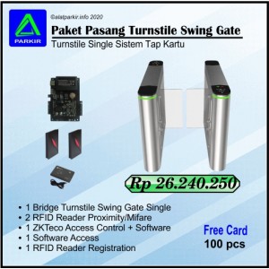Harga Paket Turnstile Swing Gate Sistem Kartu