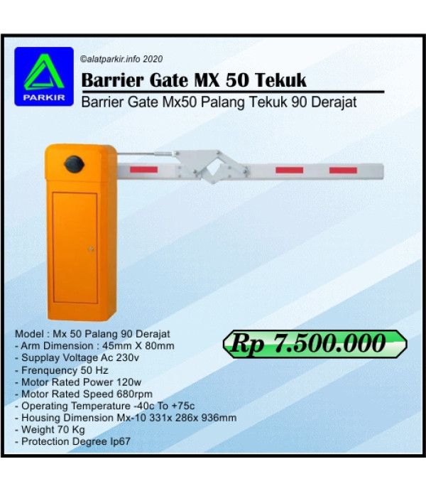 Barrier Gate MX 50 Palang Tekuk 90 Derajat