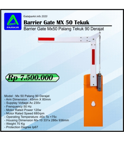 Barrier Gate MX 50 Palang Tekuk 90 Derajat