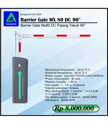 Barrier Gate MX 80 Palang Tekuk