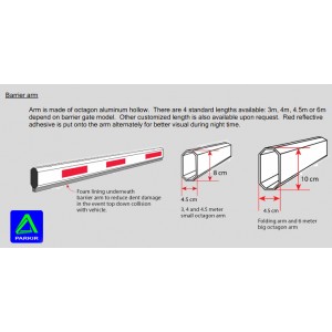 Barier Arm 4 Meter | Palang Parkir MX Series 4 meter