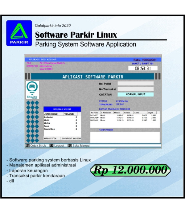 Software Parkir Linux Support Emoney