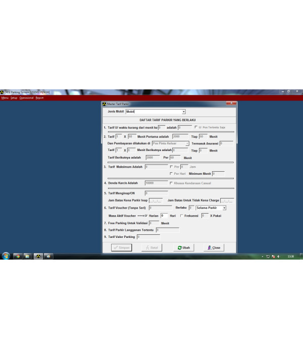 Software Parkir Linux Support Emoney