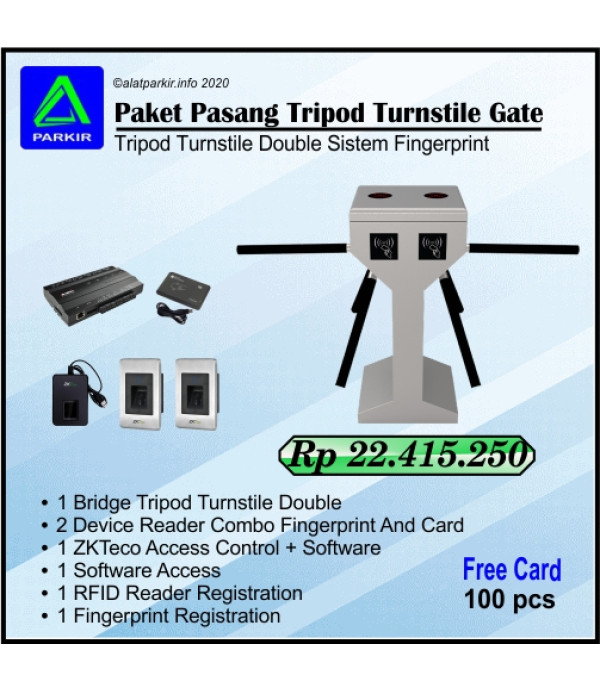 Paket Tripod Turnstile Fingerprint