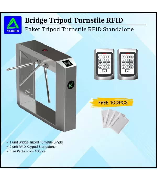 Paket Bridge Tripod Turnstile Single RFID Standalone