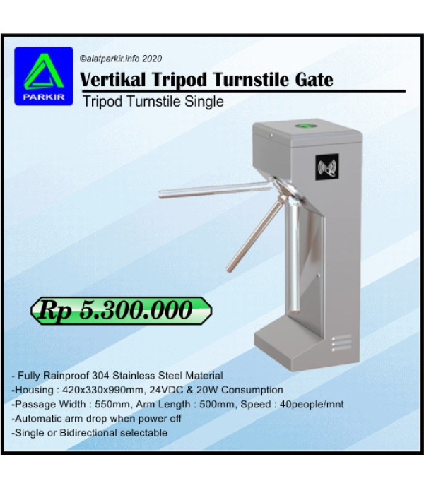 Vertikal Tripod Turnstile Single