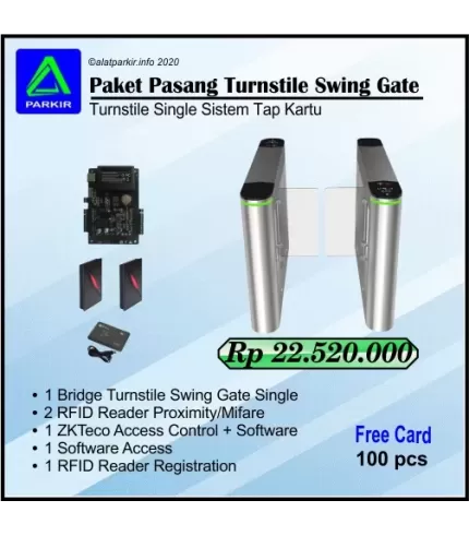 Paket Turnstile Swing Gate Akses Kartu